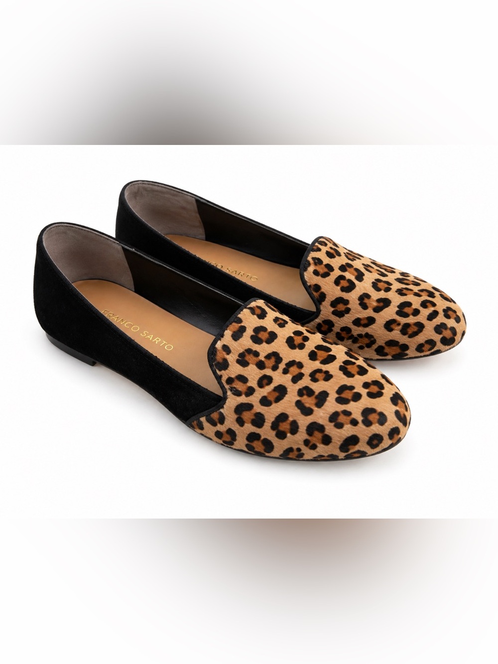 Franco sarto cheetah print leather Flats